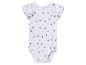 Baby rompertje met korte mouwen, hartjesprint, romantische stijl.