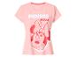 Roze T-shirt met een Minnie Mouse-print en de tekst 'MINNIE MOUSE'.