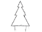 Kerstboom silhouet met verlichting, voor buitendecoratie