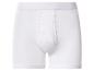 Witte herenboxershort met elastische tailleband en functionele gulp.