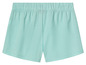 Mintgroene korte broek met elastische tailleband.