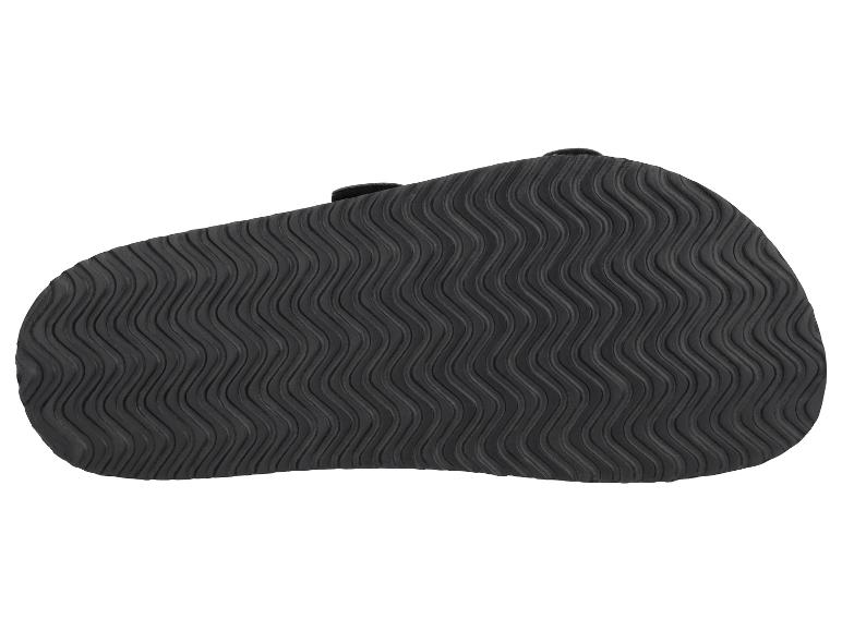 Zwarte antislipzool met golvend patroon