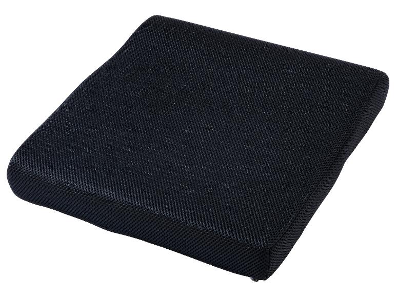 Zwarte, ademende mesh zitkussen.