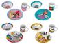 Set van kommen, borden en mokken met Barbie, Gabby's Dollhouse, Paw Patrol en Rubble & Crew thema's.