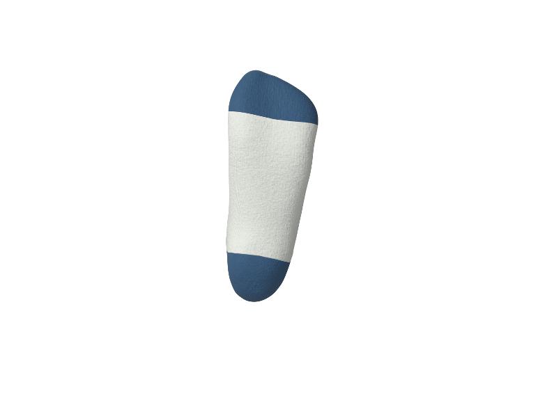 Enkele sok in wit en blauw
