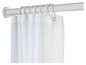 Witte douchegordijn met een witte stang