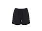 Zwarte dames shorts met geplooide taille en trekkoord