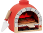 Houten speelgoedpizzaoven met pizzaschep en pizzapunten