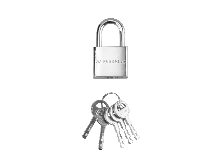 Parkside hangslot met sleutels.