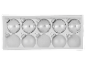 Set van tien kerstballen in zilver en mat wit, vijf glanzend en vijf mat.