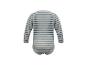 Langarmbody voor baby's, grijs-blauwe strepen.