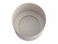 Ronde beige plastic pot met drainagegat