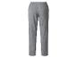 Grijze casual herenbroek met elastische taille en achterzak, achteraanzicht.