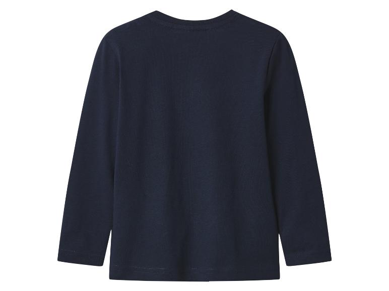 Donkerblauw T-shirt met lange mouwen, achterkant