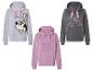 Minnie Mouse, Bambi en Mickey Mouse hoodies.