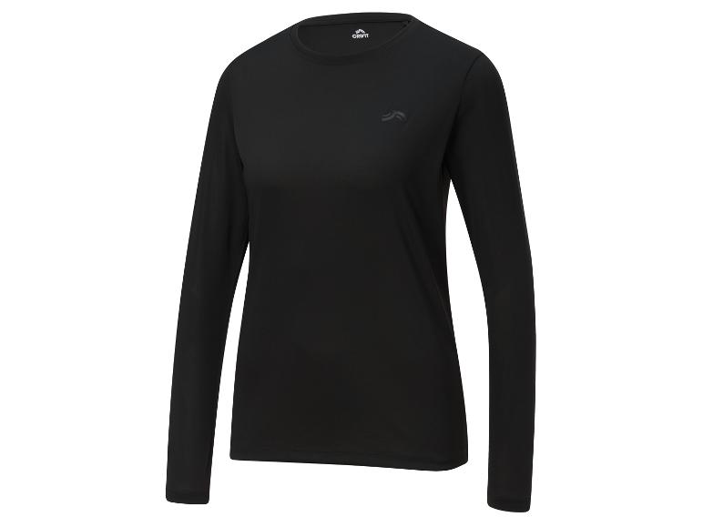 Zwart Crivit dames longsleeve shirt.
