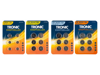 TRONIC® 6 knoopcelbatterijen