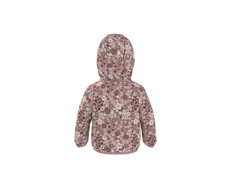 Roze kinderjas met bloemenprint, achterkant