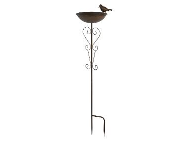 DOBAR Vogelbad op stok, 700 ml, metaal