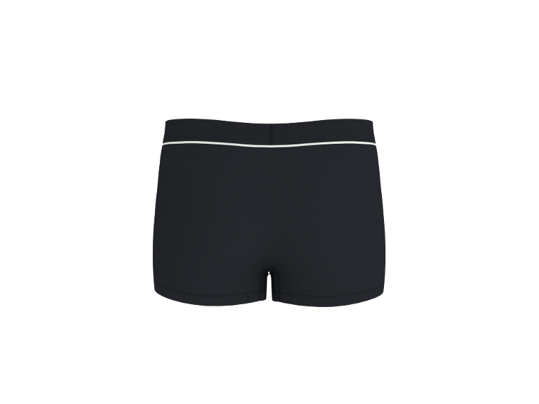 Zwarte herenboxershort met witte tailleband