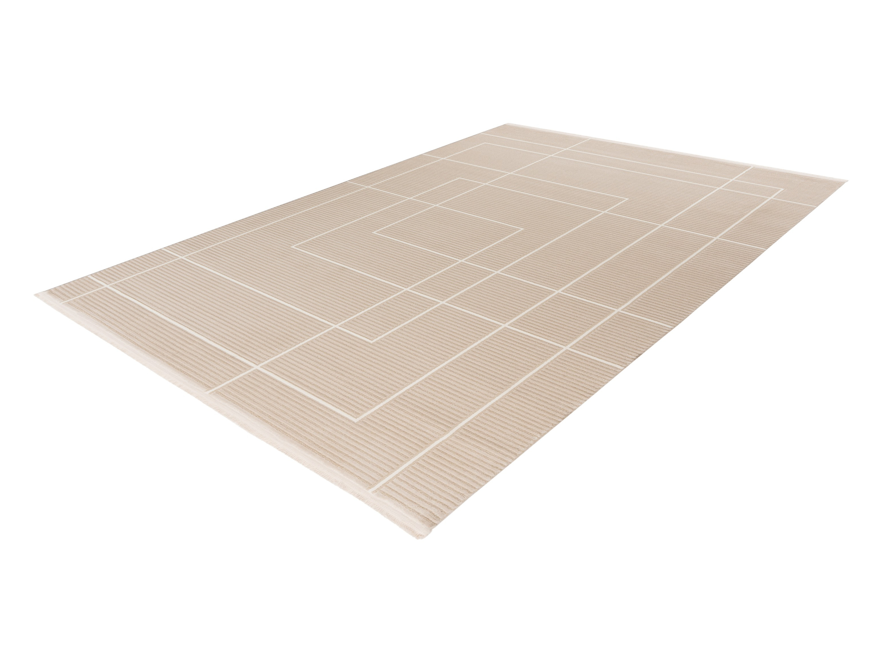 KAYOOM Vloerkleed Stage, laagpolig (125, Beige, 120 x 170 cm)