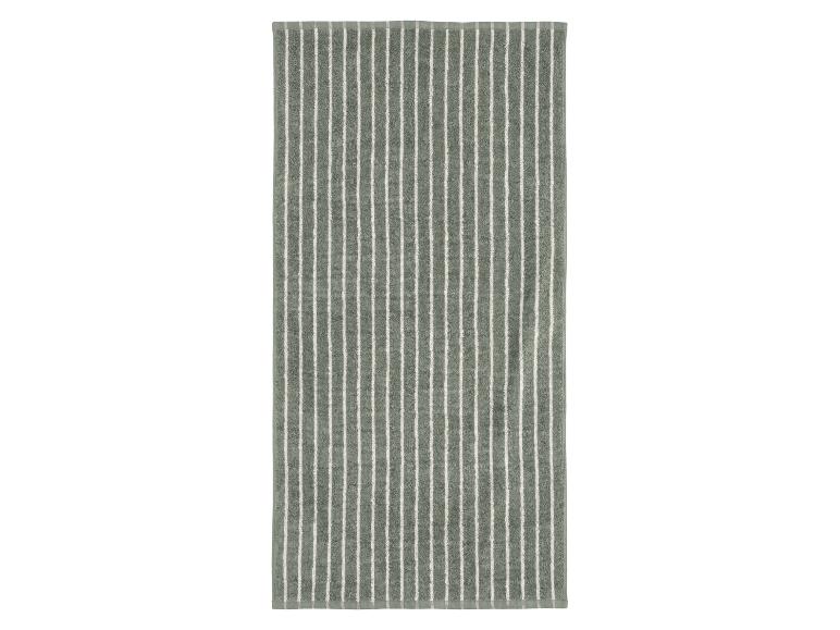 Groen-wit gestreepte keukendoek