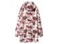 Roze-grijze fleece hoodie met camouflagepatroon, achteraanzicht