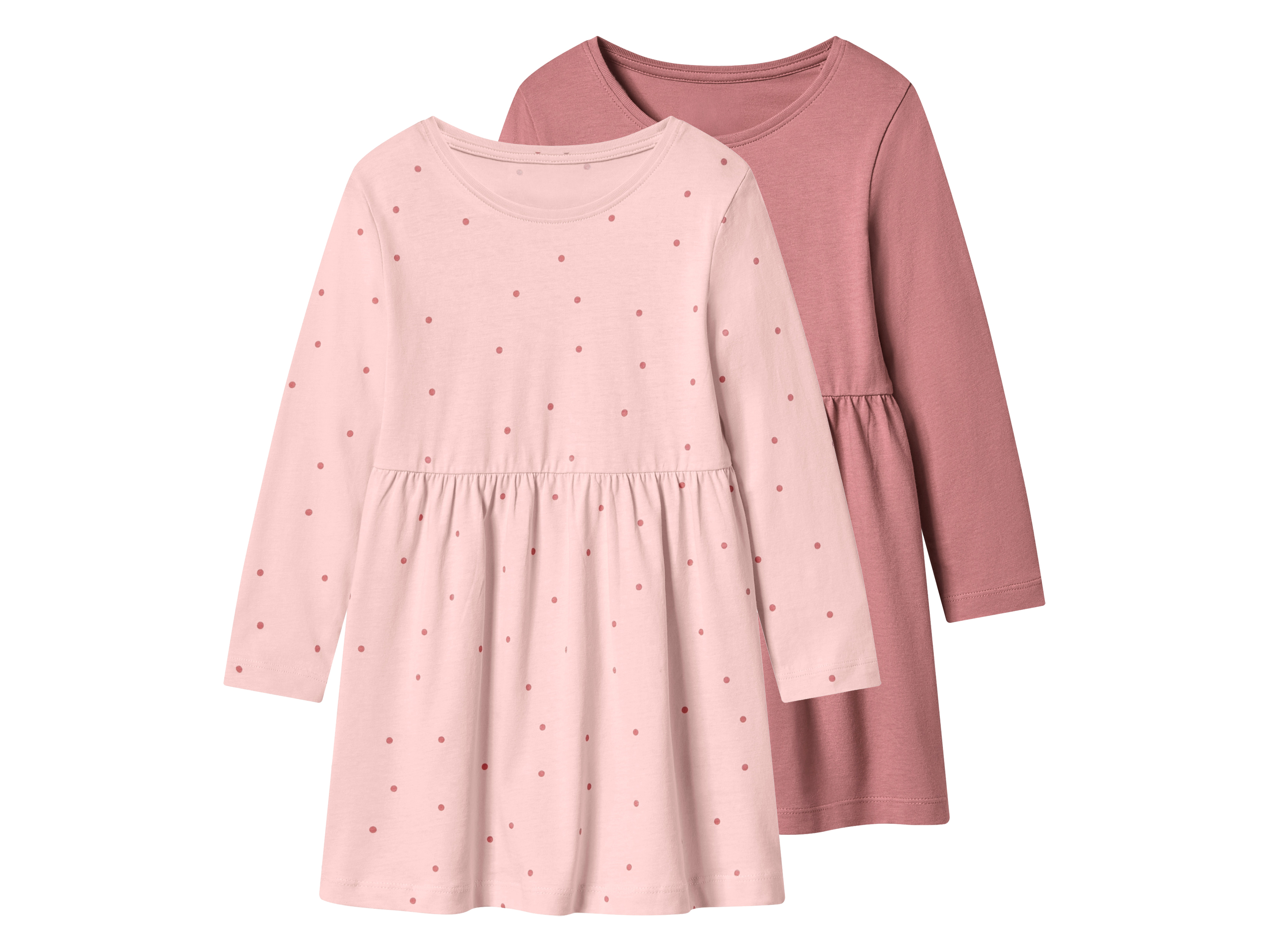 lupilu Set van 2 kinder jurken (Donkerroze/roze, 98/104)
