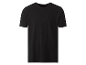 Zwart t-shirt met korte mouwen.