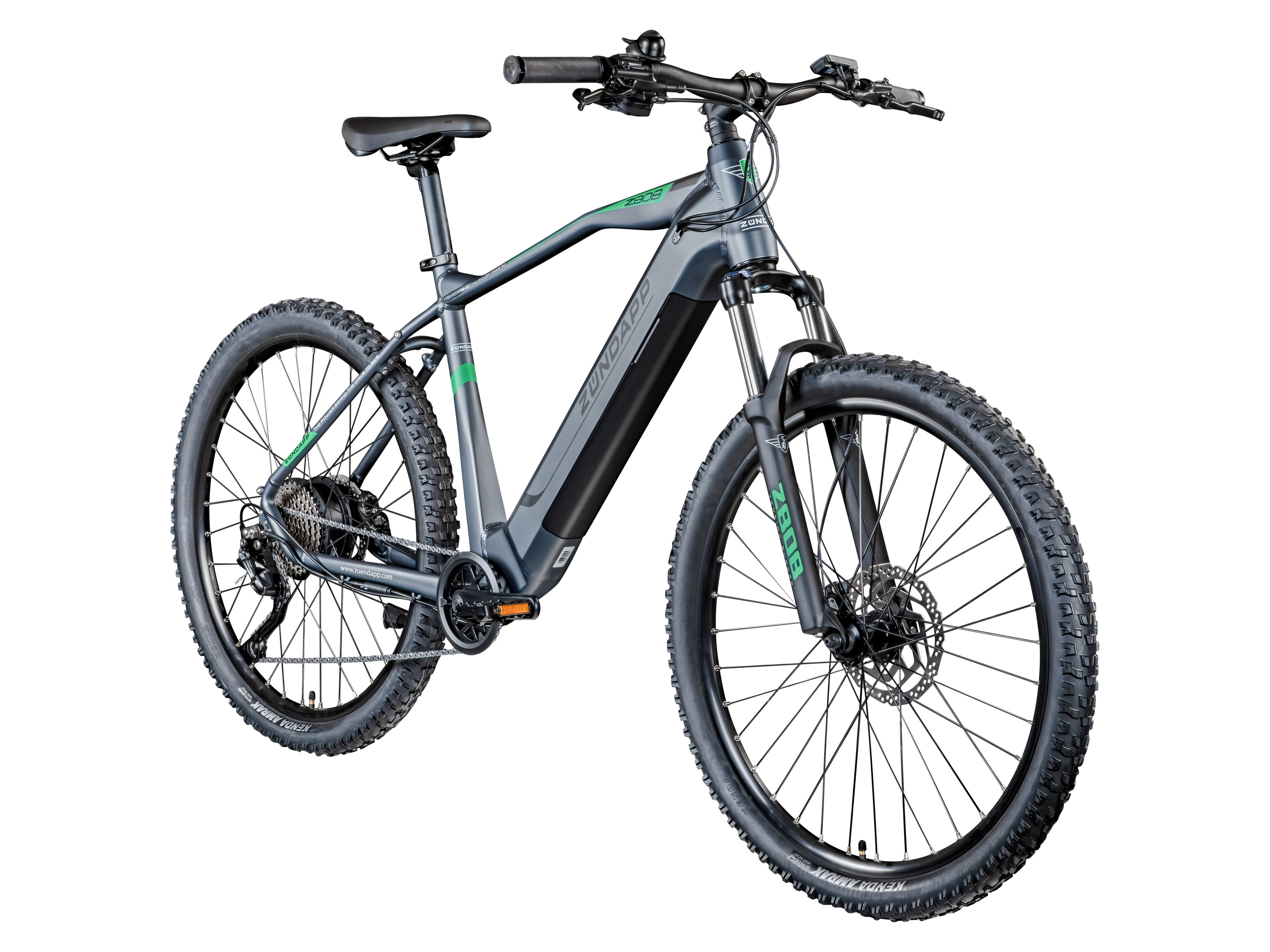 Zündapp Elektrische mountainbike Z808 650B (grijs/groen / 27,5 inch)