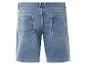 Lichtblauwe jeans shorts, achterkant.