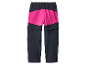 Convertible broek voor meisjes, donkerblauw en fuchsia.