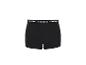Zwarte herenboxershorts met een witte elastische tailleband met herhalende tekst.