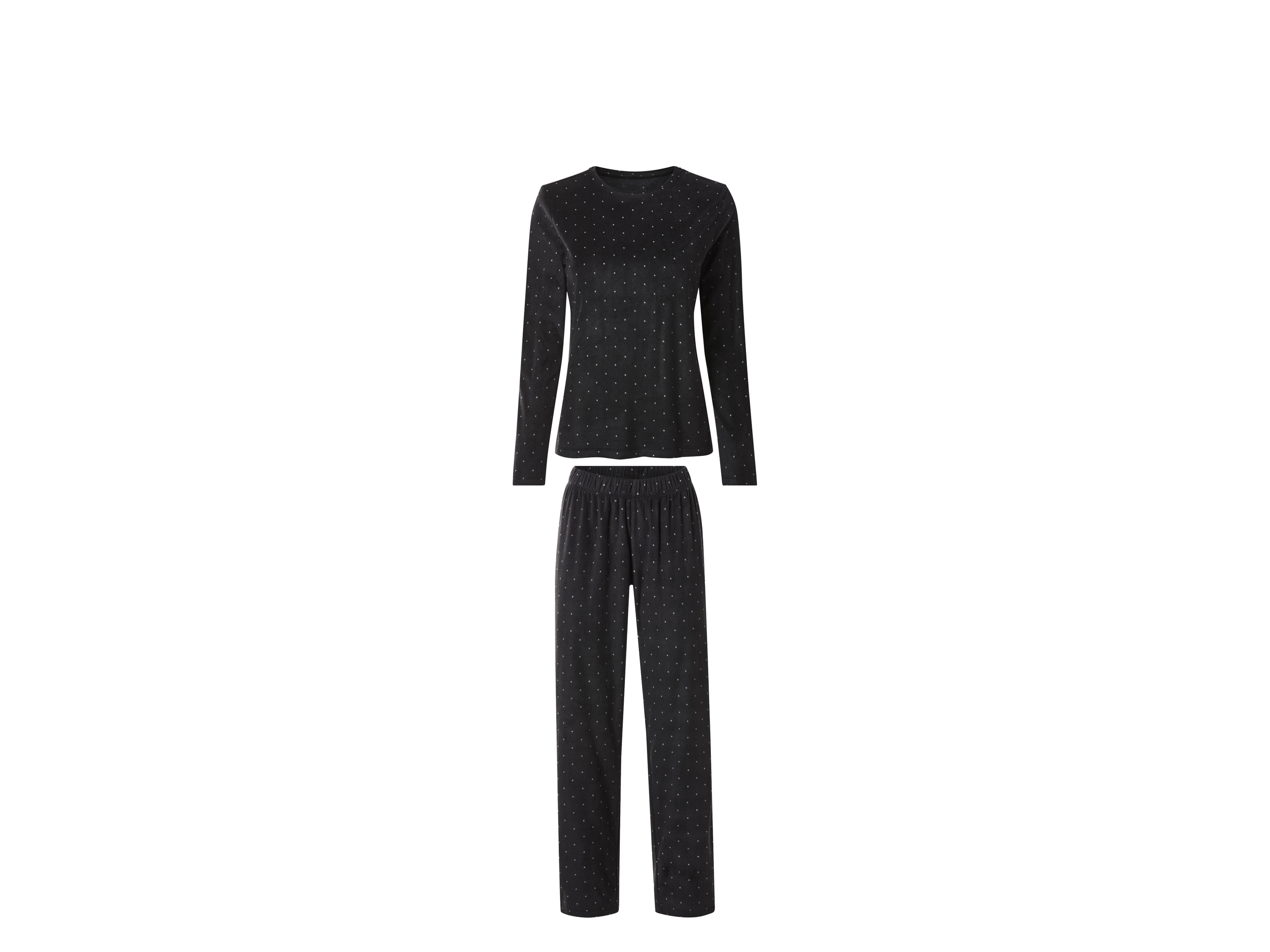 esmara Dames fleece pyjama (Zwart, M (40/42))