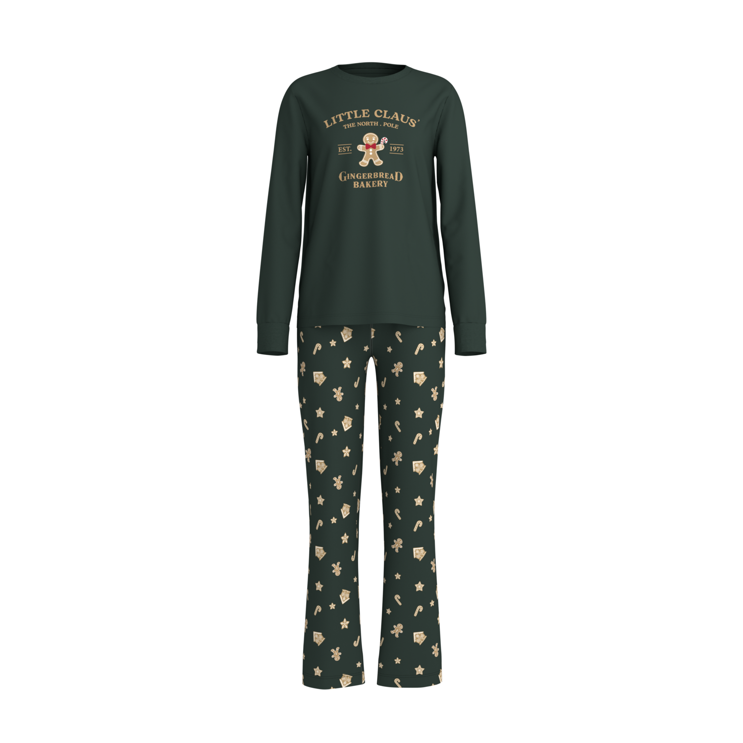 ESMARA KIDS Kinder pyjama, lang (groen, 134/140)