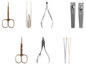 Nagelknippers, pincetten, nagelscharen en een nagelvijl van Livarno.