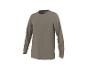 Heren T-shirt met lange mouwen in effen olijfgroene kleur
