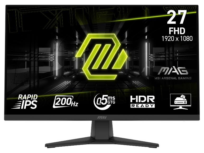 Gamingmonitor met 27-inch FHD-scherm, 200Hz verversingssnelheid, 0,5ms reactietijd en HDR.