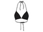 Zwarte bikini-top met driehoekige cups.
