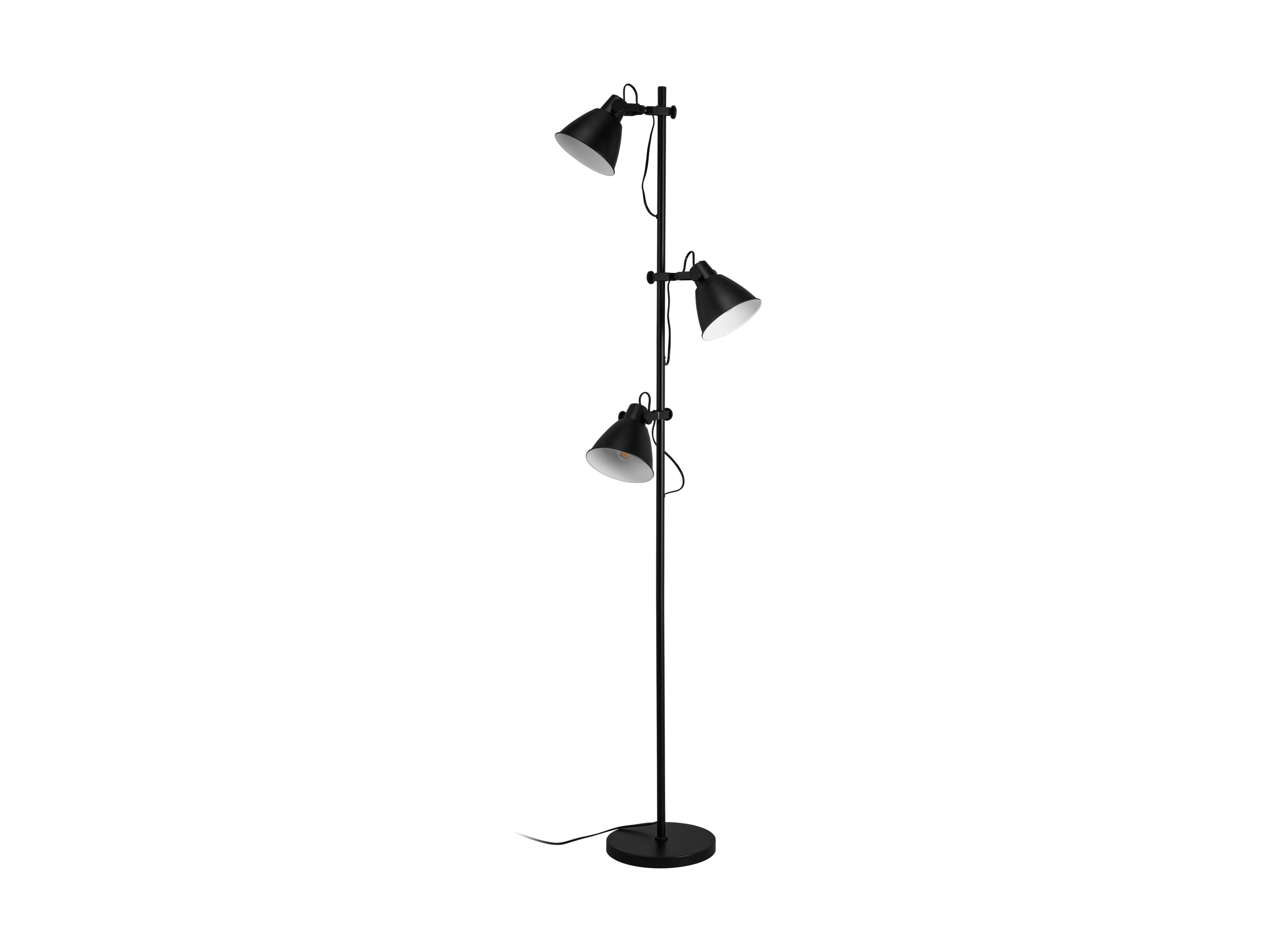 LIVARNO Staande LED-lamp, met 3 lampen, warmwit (Zwart)
