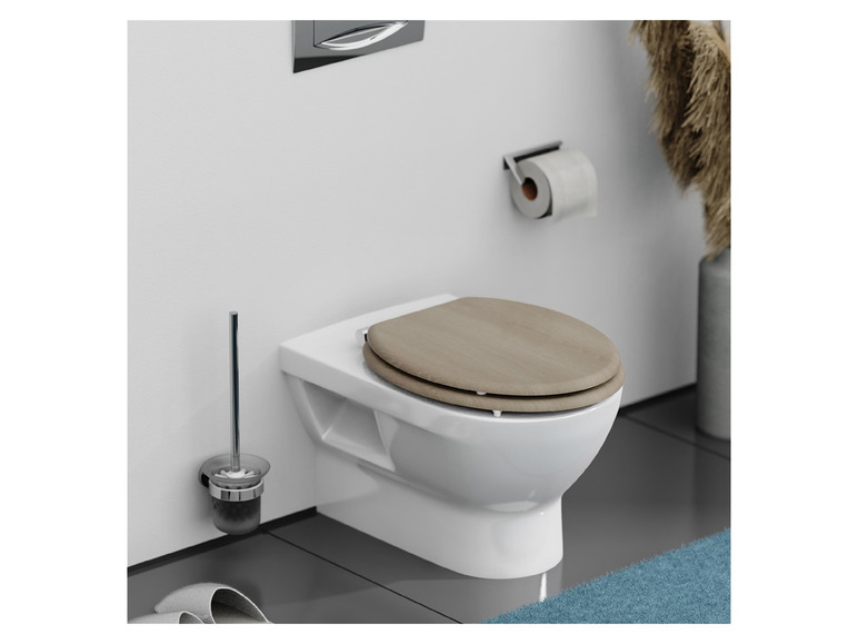 Ga naar volledige schermweergave: Schütte WC zitting MDF houtlook met soft-close-mechanisme - afbeelding 2