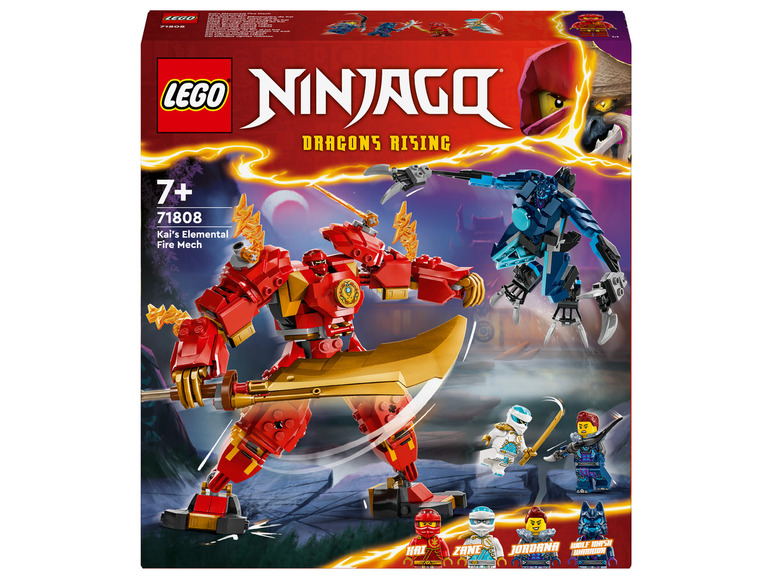 LEGO Ninjago set met Kai's Elemental Fire Mech en andere minifiguren