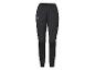 Zwarte sportbroek met elastische tailleband en reflecterende details.