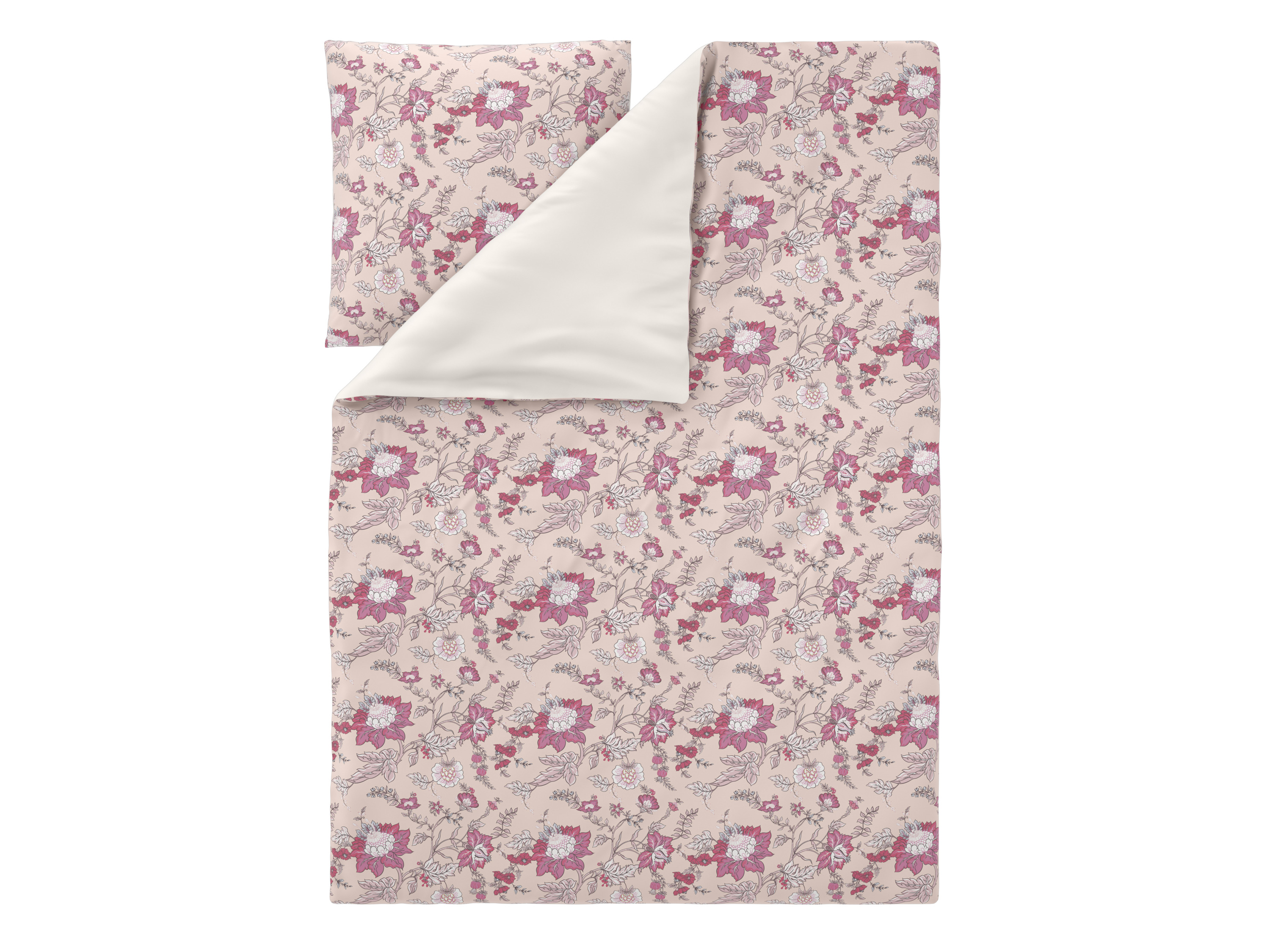 LIVARNO Satijnen beddengoed, 140 x 200 cm (Lichtroze)