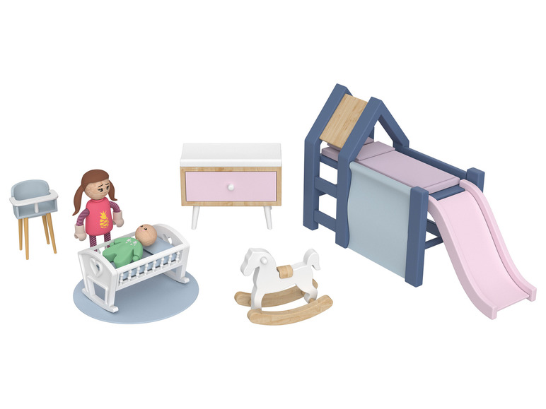 Ga naar volledige schermweergave: Playtive Houten poppenhuis-meubels / poppen - afbeelding 5