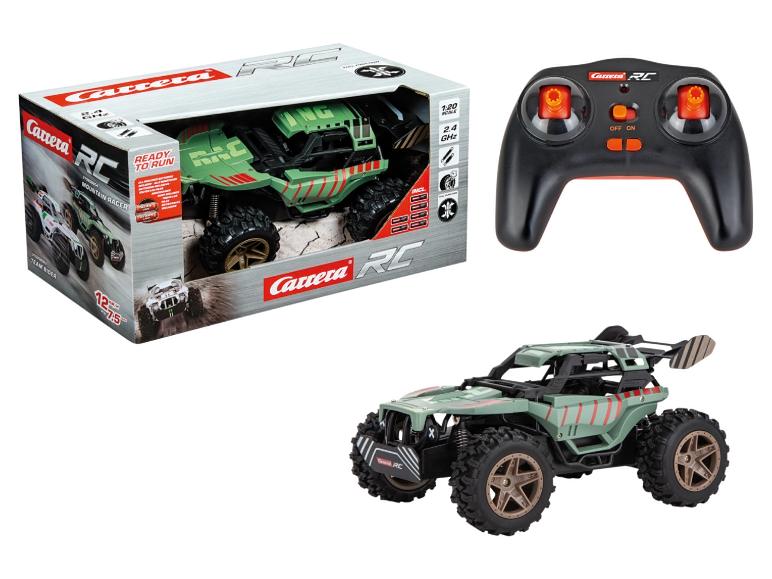 Carrera RC auto en afstandsbediening, groene terreinwagen.
