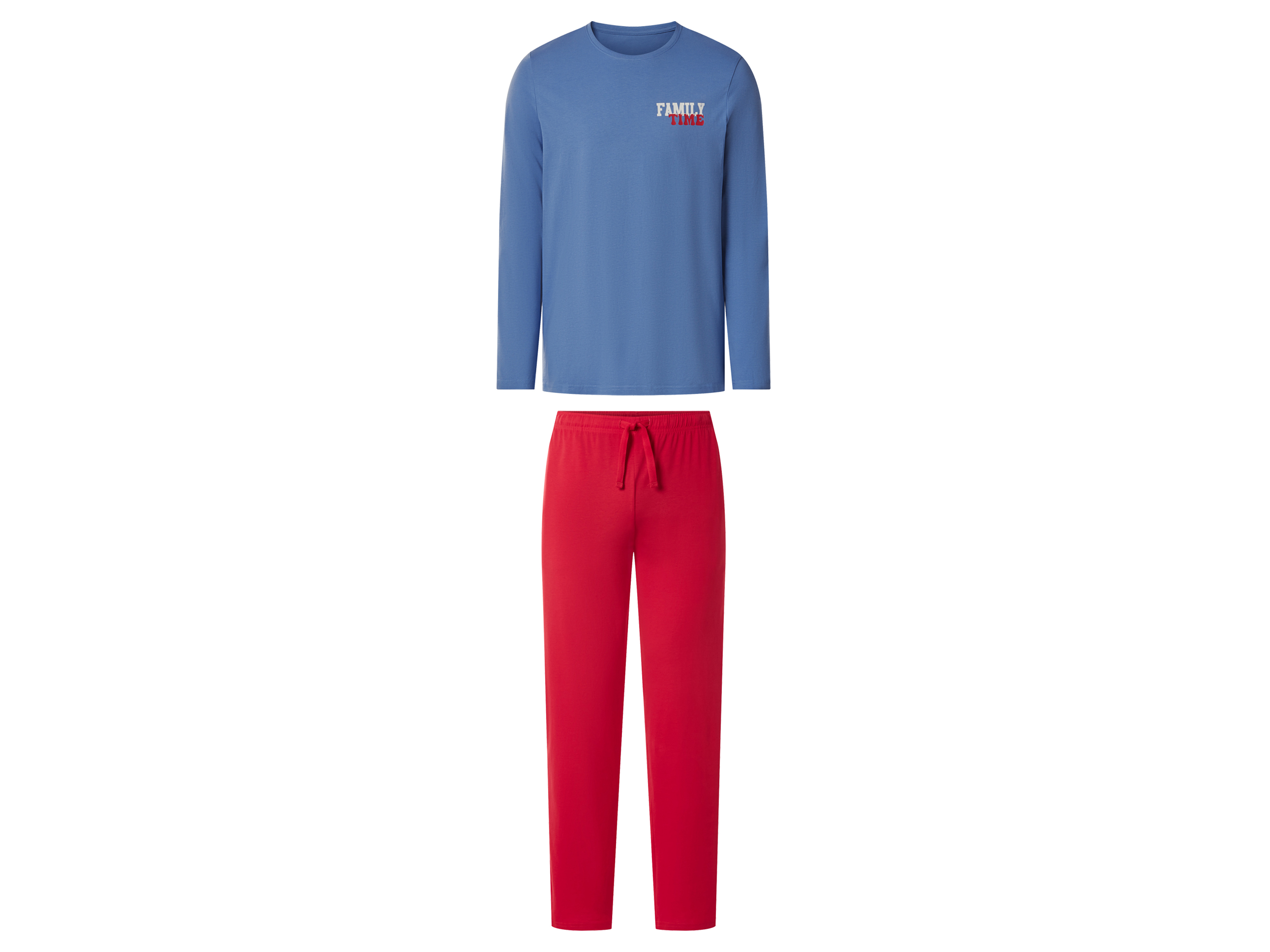 esmara Men Heren pyjama (Blauw/rood, M)
