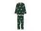Groene pyjama met kerstman- en kerstboomprint