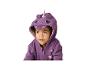 Meisje in paarse hoodie met eenhoornmotief