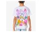 Wit kinder T-shirt met schattige kawaii dierenprintjes.